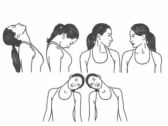 Exercices médicaux pour l'ostéochondrose de la colonne cervicale